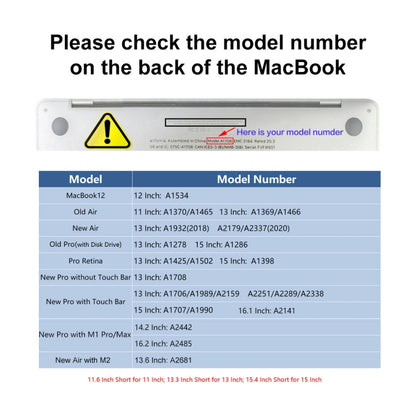 ENKAY Custodia per laptop in cristallo 3 in 1 con pellicola per tastiera in TPU / Tappi antipolvere per MacBook Air 13.6 2022 A2681 Versione USA, 3 in 1 US Version