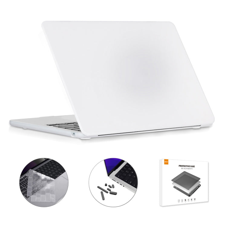 ENKAY Custodia per laptop opaca 3 in 1 con pellicola per tastiera in TPU / Tappi antipolvere per MacBook Air 13.6 2022 A2681 Versione USA, 3 in 1 US Version
