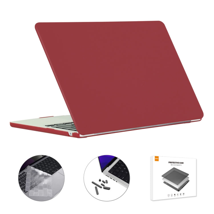 ENKAY Custodia per laptop opaca 3 in 1 con pellicola per tastiera in TPU / Tappi antipolvere per MacBook Air 13.6 2022 A2681 Versione USA, 3 in 1 US Version