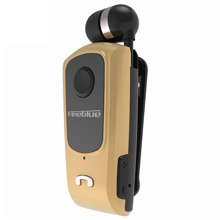F920 CSR4.1 Auricolare Bluetooth antifurto con promemoria di vibrazione del chiamante con cavo retrattile, Black, White, Gold, Silver, Gray