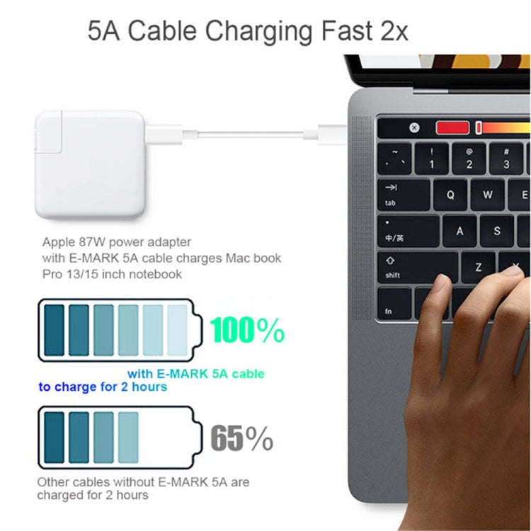 PD100W-A9 PD100W Dual Dort USB-C / Type-C + Caricatore doppio USB con cavo di ricarica rapida da USB-C / Type-C a USB-C / Type-C 5A per la serie Apple MacBook, EU Plug, US Plug, UK Plug