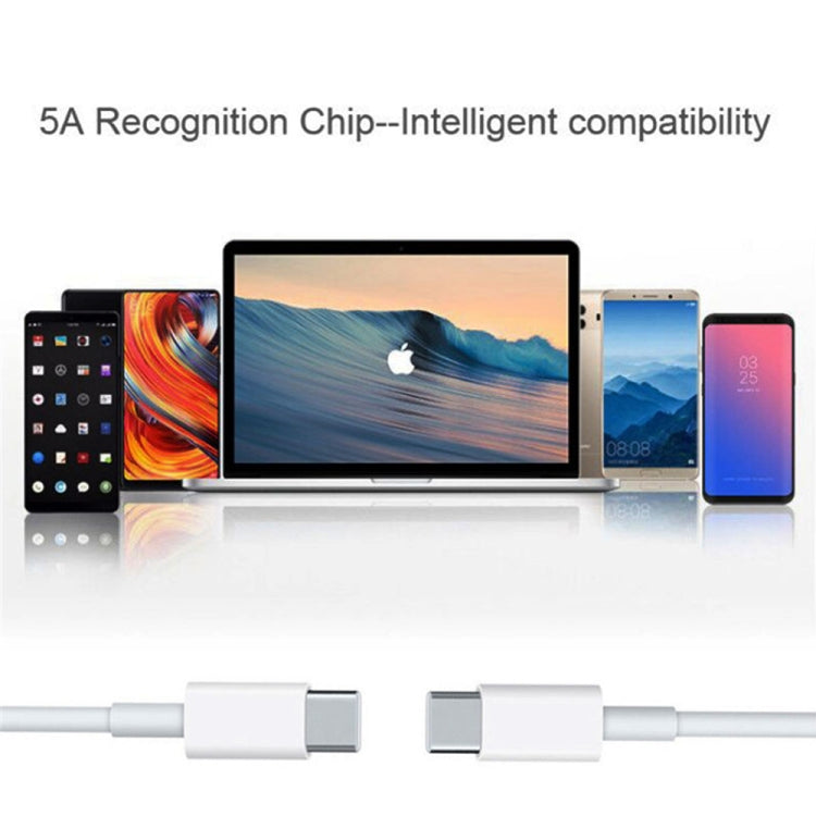PD100W-A9 PD100W Dual Dort USB-C / Type-C + Caricatore doppio USB con cavo di ricarica rapida da USB-C / Type-C a USB-C / Type-C 5A per la serie Apple MacBook, EU Plug, US Plug, UK Plug