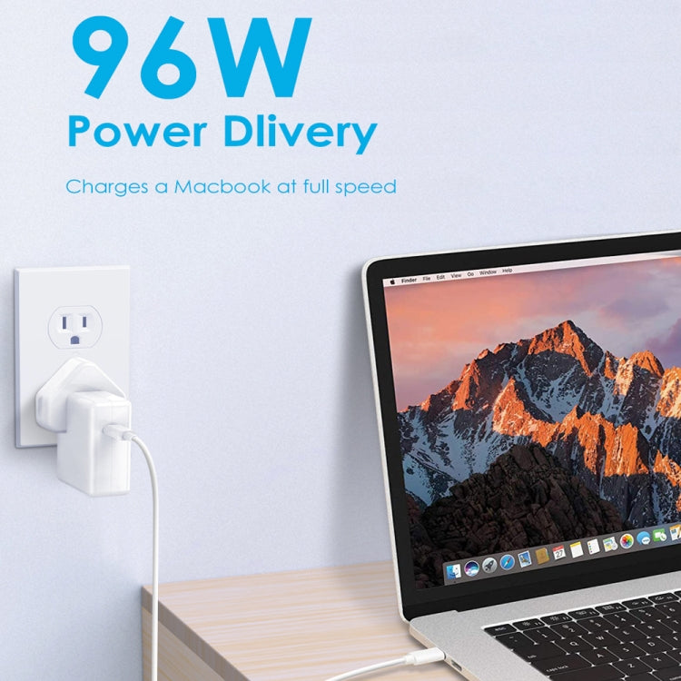 PD-96W 96W PD USB-C / Type-C Alimentatore per laptop per MacBook Pro 16 pollici (A2141), EU Plug, US Plug, UK Plug, AU Plug