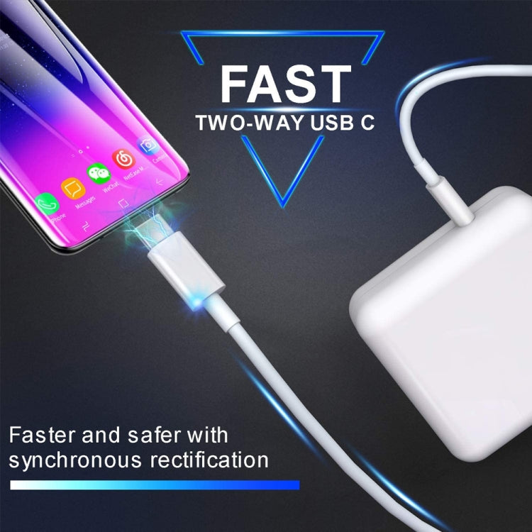 PD-96W Adattatore per laptop USB-C / Type-C PD da 96 W + cavo di ricarica rapida da USB-C / Type-C a USB-C / Type-C da 2 m 5 A per MacBook Pro, EU Plug, US Plug, UK Plug