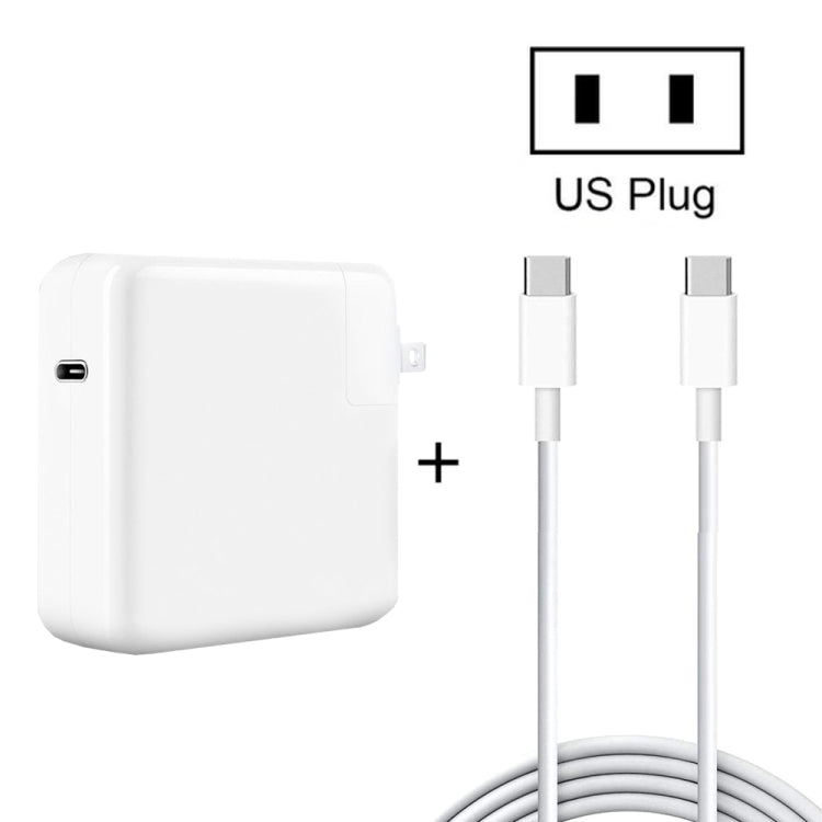 PD-96W Adattatore per laptop USB-C / Type-C PD da 96 W + cavo di ricarica rapida da USB-C / Type-C a USB-C / Type-C da 2 m 5 A per MacBook Pro, EU Plug, US Plug, UK Plug, AU Plug