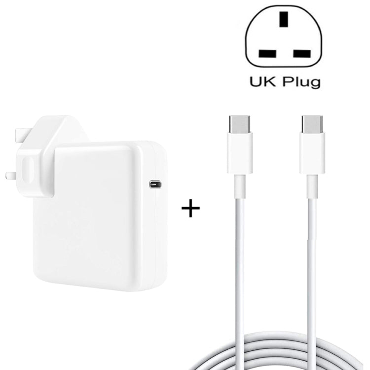 PD-96W Adattatore per laptop USB-C / Type-C PD da 96 W + cavo di ricarica rapida da USB-C / Type-C a USB-C / Type-C da 2 m 5 A per MacBook Pro, EU Plug, US Plug, UK Plug, AU Plug