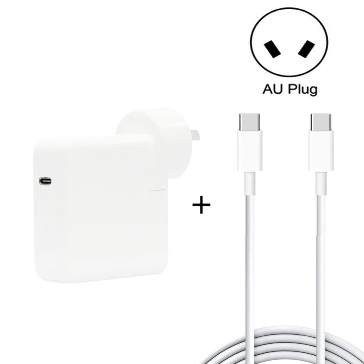 PD-96W Adattatore per laptop USB-C / Type-C PD da 96 W + cavo di ricarica rapida da USB-C / Type-C a USB-C / Type-C da 2 m 5 A per MacBook Pro, EU Plug, US Plug, UK Plug, AU Plug