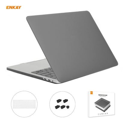ENKAY Custodia protettiva per laptop opaca 3 in 1 + Pellicola per tastiera in TPU versione USA + Set di tappi antipolvere per MacBook Pro 13,3 pollici A1706 / A1989 / A2159 (con Touch Bar), For MacBook Pro 13.3 inch A1706 (with Touch Bar)