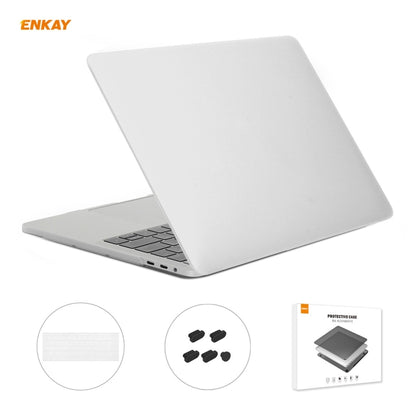 ENKAY Custodia protettiva per laptop opaca 3 in 1 + Pellicola per tastiera in TPU versione USA + Set di tappi antipolvere per MacBook Pro 13,3 pollici A1706 / A1989 / A2159 (con Touch Bar), For MacBook Pro 13.3 inch A1706 (with Touch Bar)
