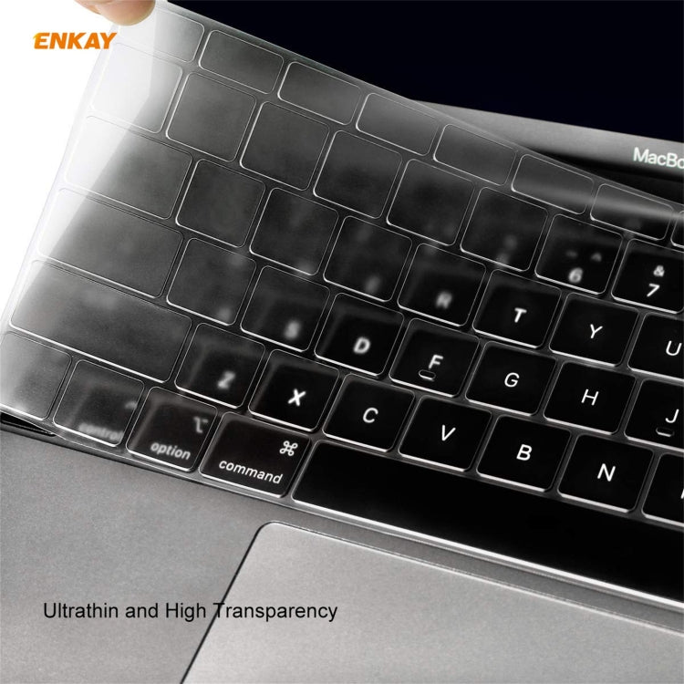 ENKAY Custodia protettiva per laptop in cristallo 3 in 1 + pellicola per tastiera in TPU versione USA + set di tappi antipolvere per MacBook Air 13,3 pollici A1932 (2018), For MacBook Air 13.3 inch A1932 (2018)