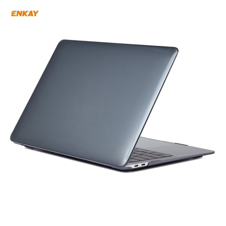 ENKAY Custodia protettiva per laptop in cristallo 3 in 1 + Pellicola per tastiera in TPU versione UE + Set di tappi antipolvere per MacBook Air 13,3 pollici A1932 (2018), For MacBook Air 13.3 inch A1932 (2018)