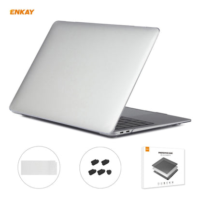 ENKAY Custodia protettiva per laptop in cristallo 3 in 1 + pellicola per tastiera in TPU versione USA + set di tappi antipolvere per MacBook Air 13,3 pollici A2179 e A2337 (2020), For MacBook Air 13.3 inch A2179 (2020)