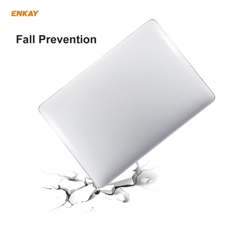 ENKAY Custodia protettiva per laptop in cristallo 3 in 1 + Pellicola per tastiera in TPU versione UE + Set di tappi antipolvere per MacBook Air 13,3 pollici A2179 e A2337 (2020), For MacBook Air 13.3 inch A2179 (2020)