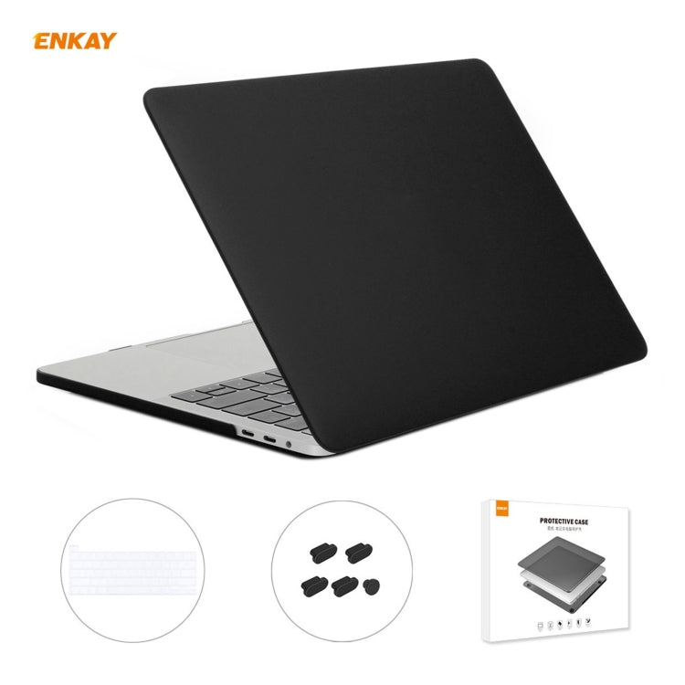 ENKAY Custodia protettiva per laptop opaca 3 in 1 + Pellicola per tastiera in TPU versione UE + Set di tappi antipolvere per MacBook Pro 16 pollici A2141 (带Touch Bar) (con Touch Bar), For MacBook Pro 16 inch A2141 (with Touch Bar)