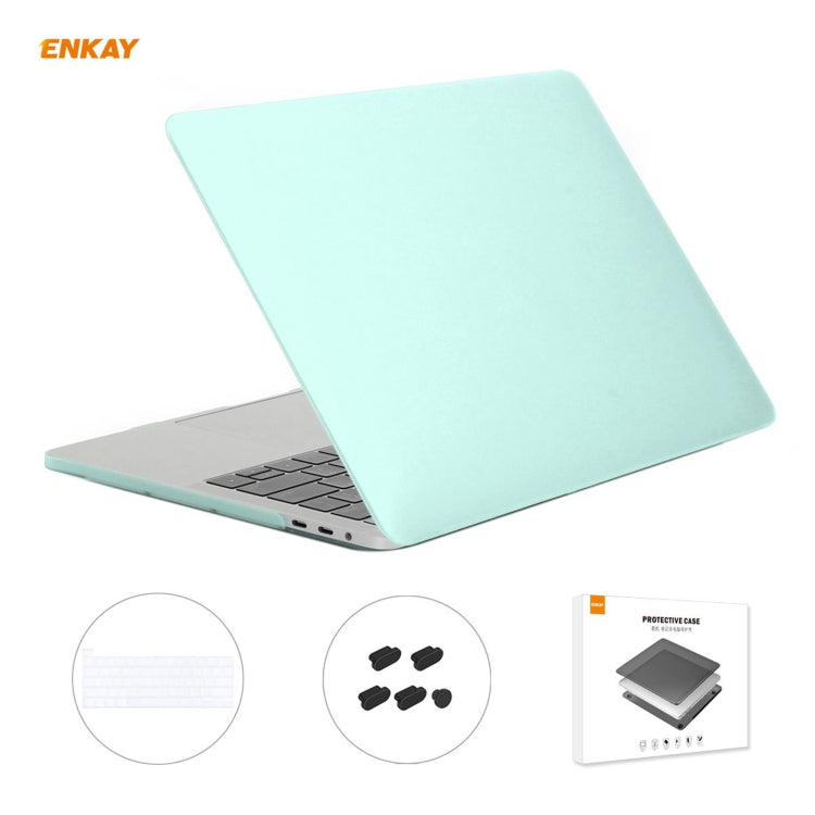 ENKAY Custodia protettiva per laptop opaca 3 in 1 + Pellicola per tastiera in TPU versione UE + Set di tappi antipolvere per MacBook Pro 16 pollici A2141 (带Touch Bar) (con Touch Bar), For MacBook Pro 16 inch A2141 (with Touch Bar)