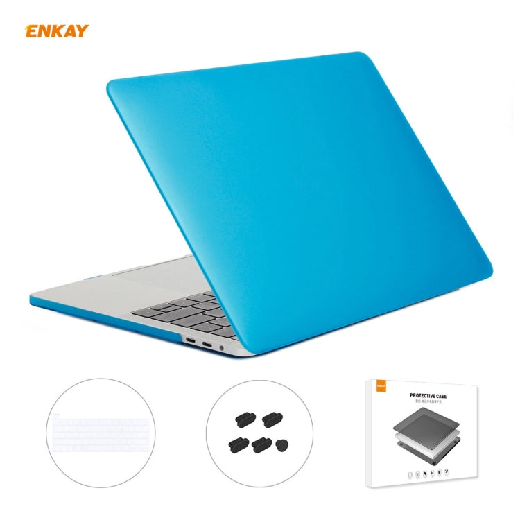 ENKAY Custodia protettiva per laptop opaca 3 in 1 + Pellicola per tastiera in TPU versione UE + Set di tappi antipolvere per MacBook Pro 16 pollici A2141 (带Touch Bar) (con Touch Bar), For MacBook Pro 16 inch A2141 (with Touch Bar)