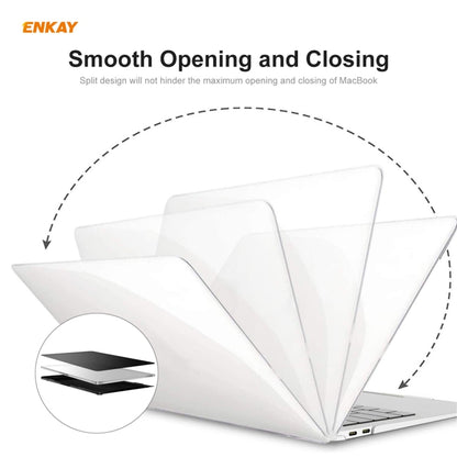 ENKAY Custodia protettiva per laptop in cristallo 3 in 1 + Pellicola per tastiera in TPU versione UE + Set di tappi antipolvere per MacBook Pro 16 pollici A2141 (con Touch Bar), For MacBook Pro 16 inch A2141 (with Touch Bar)