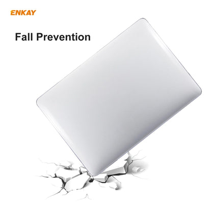 ENKAY Custodia protettiva per laptop in cristallo 3 in 1 + Pellicola per tastiera in TPU versione UE + Set di tappi antipolvere per MacBook Pro 16 pollici A2141 (con Touch Bar), For MacBook Pro 16 inch A2141 (with Touch Bar)