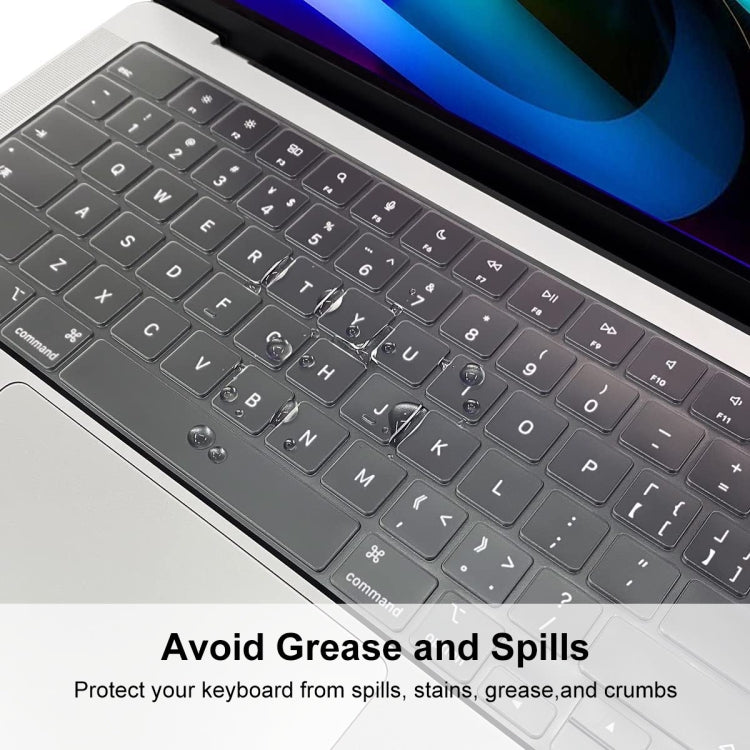 ENKAY Pellicola protettiva per tastiera per laptop ultra sottile e morbida in TPU per MacBook Pro 14,2 pollici A2442 / Pro 16,2 pollici A2485, US Version, EU Version