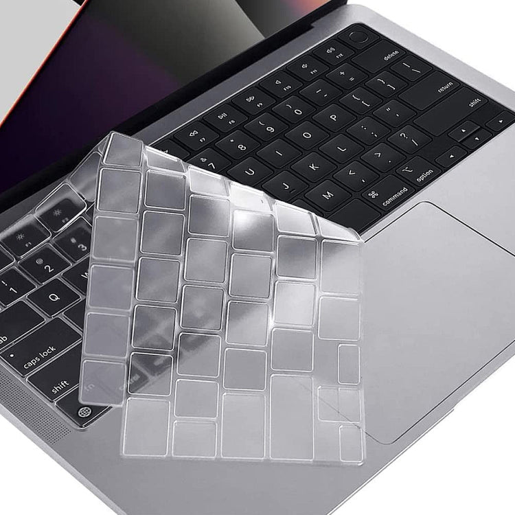 ENKAY Pellicola protettiva per tastiera per laptop ultra sottile e morbida in TPU per MacBook Pro 14,2 pollici A2442 / Pro 16,2 pollici A2485, US Version, EU Version