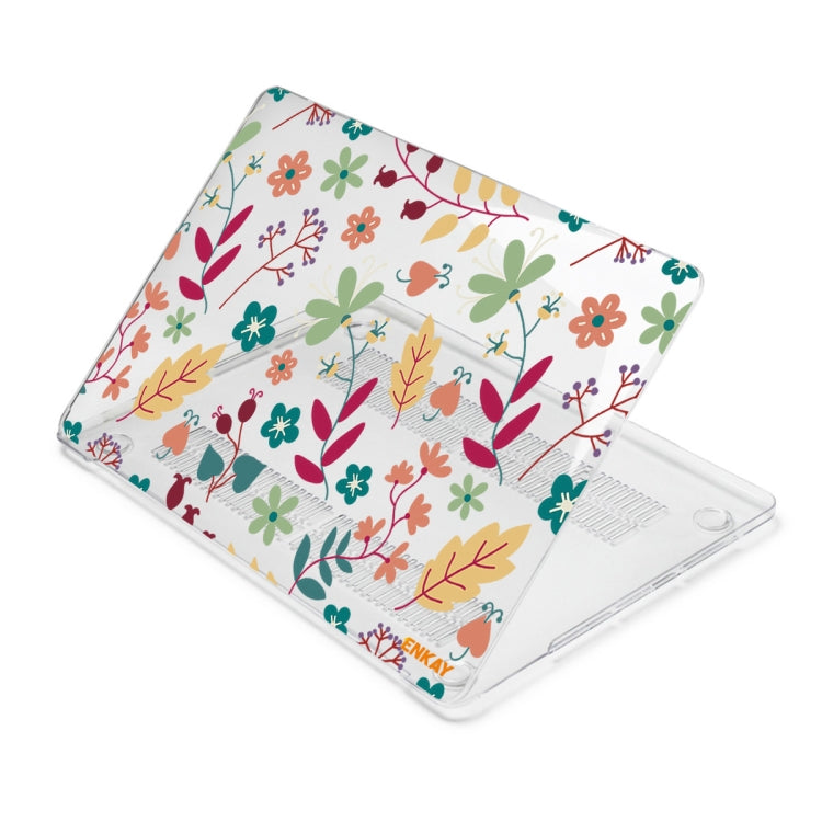 ENKAY Custodia protettiva in cristallo per laptop con motivo serie fiore per MacBook Pro 14,2 pollici A2442 (2021), For MacBook Pro 14.2 inch A2442 (2021)