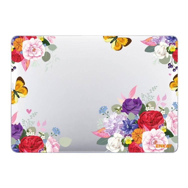 ENKAY Custodia protettiva in cristallo per laptop con motivo serie fiore per MacBook Pro 14,2 pollici A2442 (2021), For MacBook Pro 14.2 inch A2442 (2021)