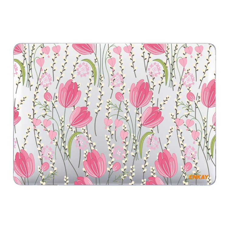 ENKAY Custodia protettiva in cristallo per laptop con motivo serie fiore per MacBook Pro 14,2 pollici A2442 (2021), For MacBook Pro 14.2 inch A2442 (2021)