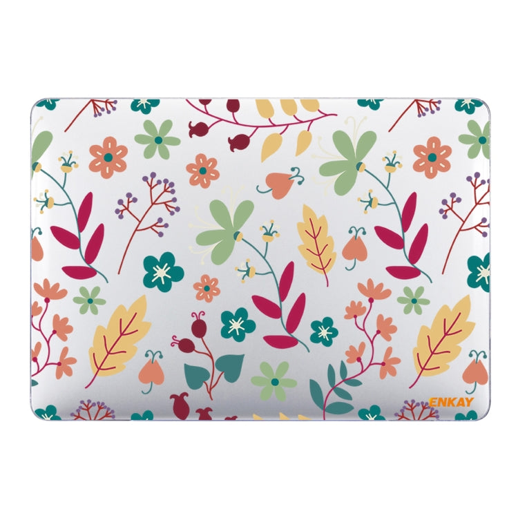 ENKAY Flower Series Pattern Laotop Custodia protettiva in cristallo per MacBook Pro 16,2 pollici A2485 2021, For MacBook Pro 16.2 inch A2485 2021/A2880 2023