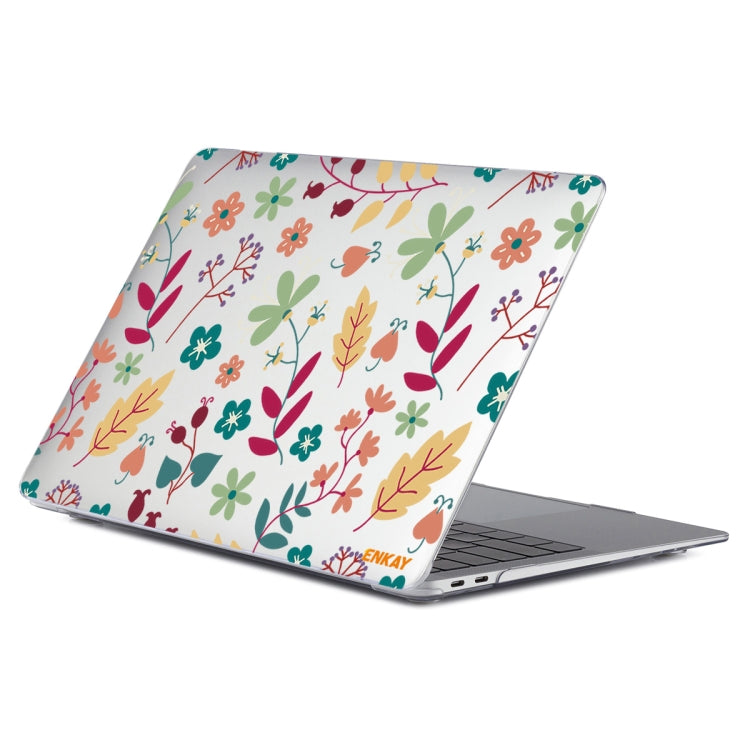 ENKAY Flower Series Pattern Laotop Custodia protettiva in cristallo per MacBook Pro 16,2 pollici A2485 2021, For MacBook Pro 16.2 inch A2485 2021/A2880 2023