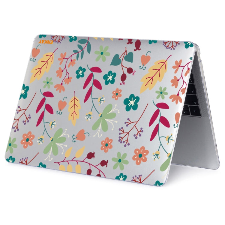 ENKAY Flower Series Pattern Laotop Custodia protettiva in cristallo per MacBook Pro 16,2 pollici A2485 2021, For MacBook Pro 16.2 inch A2485 2021/A2880 2023