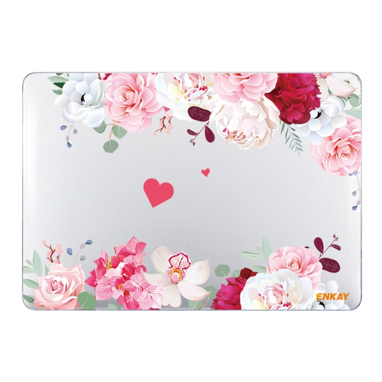 ENKAY Flower Series Pattern Laotop Custodia protettiva in cristallo per MacBook Pro 16,2 pollici A2485 2021, For MacBook Pro 16.2 inch A2485 2021/A2880 2023