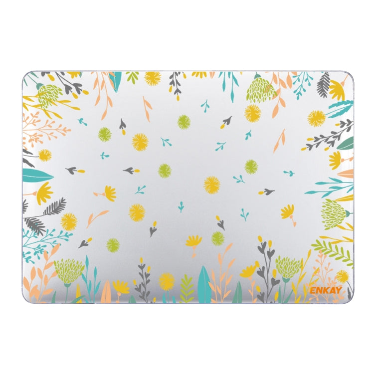 ENKAY Flower Series Pattern Laotop Custodia protettiva in cristallo per MacBook Pro 16,2 pollici A2485 2021, For MacBook Pro 16.2 inch A2485 2021/A2880 2023