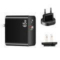 PD-65W USB-C / Tipo-C + QC3.0 Adattatore di ricarica per laptop USB, spina europea / spina americana, EU Plug / US Plug