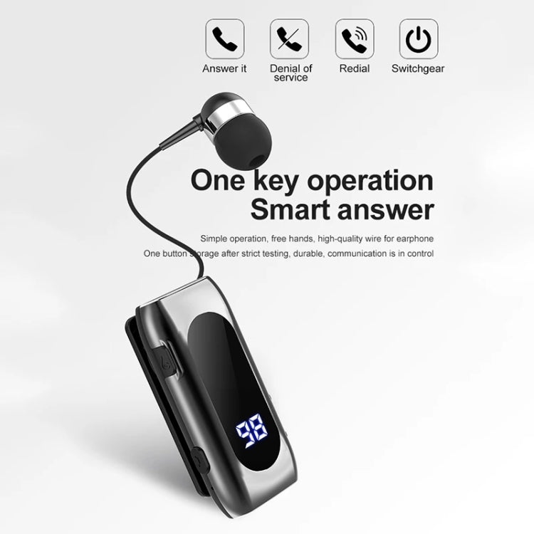 Cavo retrattile K55 BT5.2 Auricolare sportivo singolo in-ear intelligente