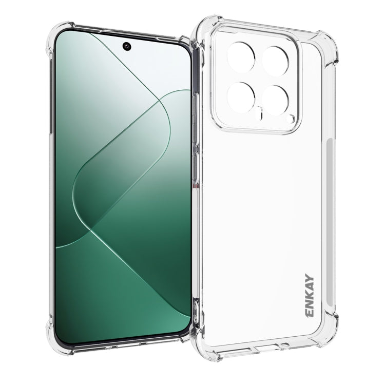 ENKAY Hat-Prince Custodia per telefono antiurto in TPU trasparente, For Xiaomi 15 Pro, For Xiaomi 15, For Xiaomi 14T Pro 5G, For Xiaomi 14T 5G, For Xiaomi Redmi 14C 4G, For Redmi K70 Ultra, For Redmi Note 13R 5G, For Redmi Turbo 3 5G, For Xiaomi Redmi ...
