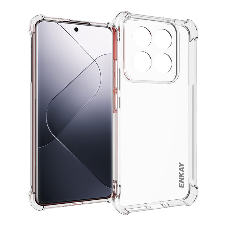ENKAY Hat-Prince Custodia per telefono antiurto in TPU trasparente, For Xiaomi 15 Pro, For Xiaomi 15, For Xiaomi 14T Pro 5G, For Xiaomi 14T 5G, For Xiaomi Redmi 14C 4G, For Redmi K70 Ultra, For Redmi Note 13R 5G, For Redmi Turbo 3 5G, For Xiaomi Redmi ...
