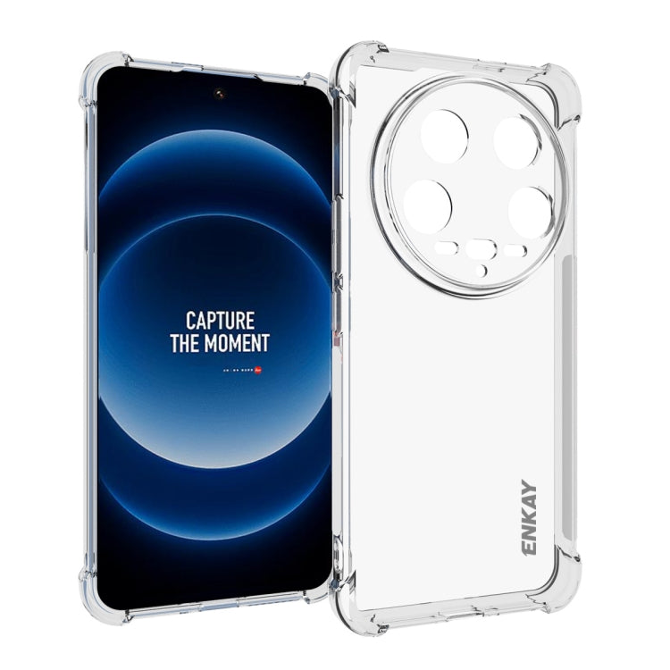 ENKAY Hat-Prince Custodia per telefono antiurto in TPU trasparente, For Xiaomi 15 Pro, For Xiaomi 15, For Xiaomi 14T Pro 5G, For Xiaomi 14T 5G, For Xiaomi Redmi 14C 4G, For Redmi K70 Ultra, For Redmi Note 13R 5G, For Redmi Turbo 3 5G, For Xiaomi Redmi ...