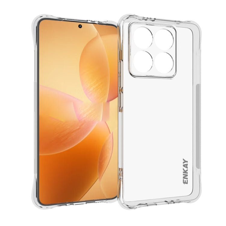 ENKAY Hat-Prince Custodia per telefono antiurto in TPU trasparente, For Redmi A5 4G 171.7mm, For Redmi Note 14S 4G, For Redmi Note14 4G 164.84mm, For Xiaomi 15 Ultra, For Xiaomi Poco X7 Pro 5G, For Xiaomi Poco M7 Pro 5G, For Redmi Note 14 Pro 4G�������...