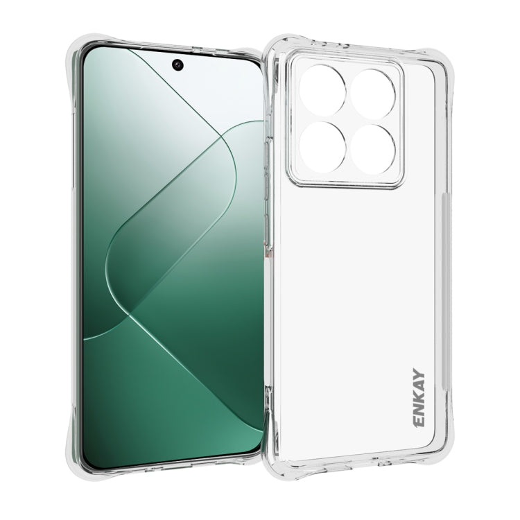 ENKAY Hat-Prince Custodia per telefono antiurto in TPU trasparente, For Xiaomi 15 Pro, For Xiaomi 15, For Xiaomi 14T Pro 5G, For Xiaomi 14T 5G, For Xiaomi Redmi 14C 4G, For Redmi K70 Ultra, For Redmi Note 13R 5G, For Redmi Turbo 3 5G, For Xiaomi Redmi ...