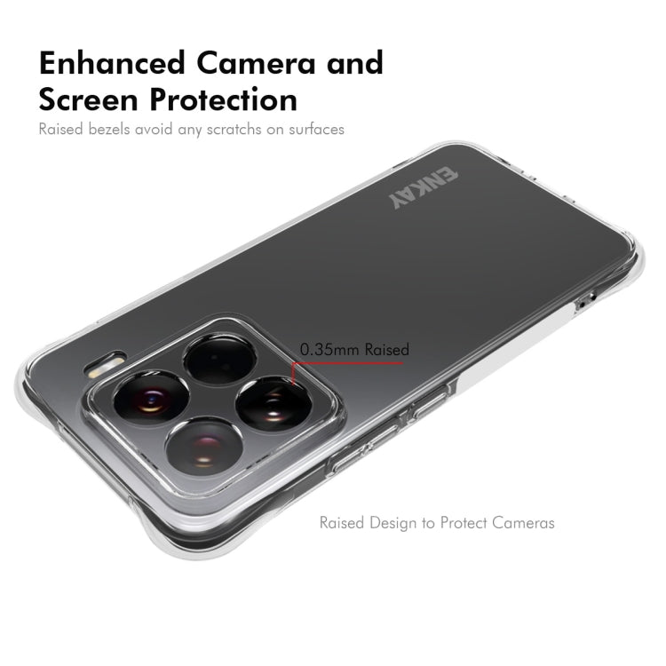 ENKAY Hat-Prince Custodia per telefono antiurto in TPU trasparente, For Xiaomi 15 Pro, For Xiaomi 15, For Xiaomi 14T Pro 5G, For Xiaomi 14T 5G, For Xiaomi Redmi 14C 4G, For Redmi K70 Ultra, For Redmi Note 13R 5G, For Redmi Turbo 3 5G, For Xiaomi Redmi ...