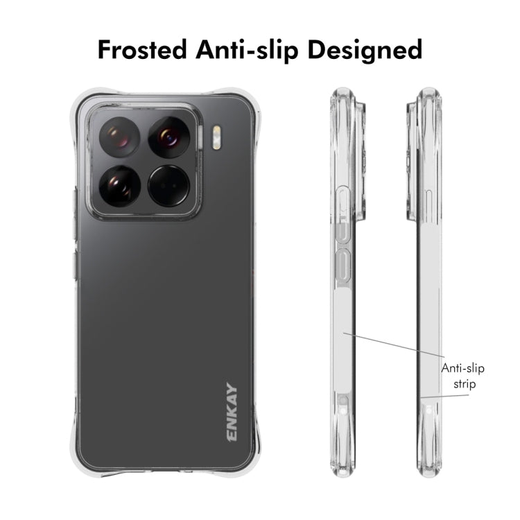 ENKAY Hat-Prince Custodia per telefono antiurto in TPU trasparente, For Xiaomi 15 Pro, For Xiaomi 15, For Xiaomi 14T Pro 5G, For Xiaomi 14T 5G, For Xiaomi Redmi 14C 4G, For Redmi K70 Ultra, For Redmi Note 13R 5G, For Redmi Turbo 3 5G, For Xiaomi Redmi ...