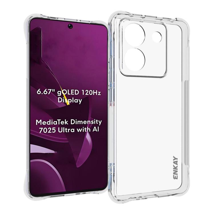 ENKAY Hat-Prince Custodia per telefono antiurto in TPU trasparente, For Redmi A5 4G 171.7mm, For Redmi Note 14S 4G, For Redmi Note14 4G 164.84mm, For Xiaomi 15 Ultra, For Xiaomi Poco X7 Pro 5G, For Xiaomi Poco M7 Pro 5G, For Redmi Note 14 Pro 4G�������...