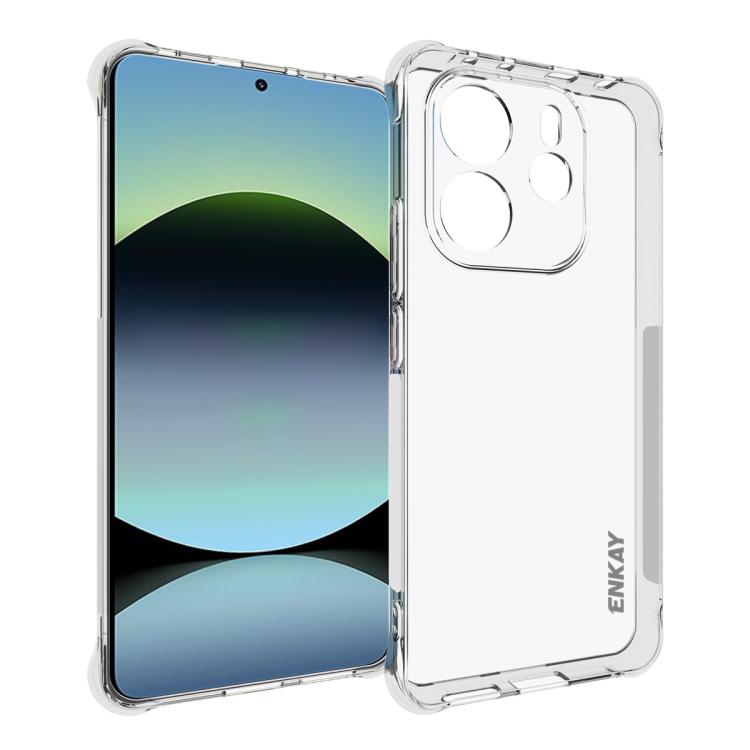ENKAY Hat-Prince Custodia per telefono antiurto in TPU trasparente, For Redmi A5 4G 171.7mm, For Redmi Note 14S 4G, For Redmi Note14 4G 164.84mm, For Xiaomi 15 Ultra, For Xiaomi Poco X7 Pro 5G, For Xiaomi Poco M7 Pro 5G, For Redmi Note 14 Pro 4G�������...