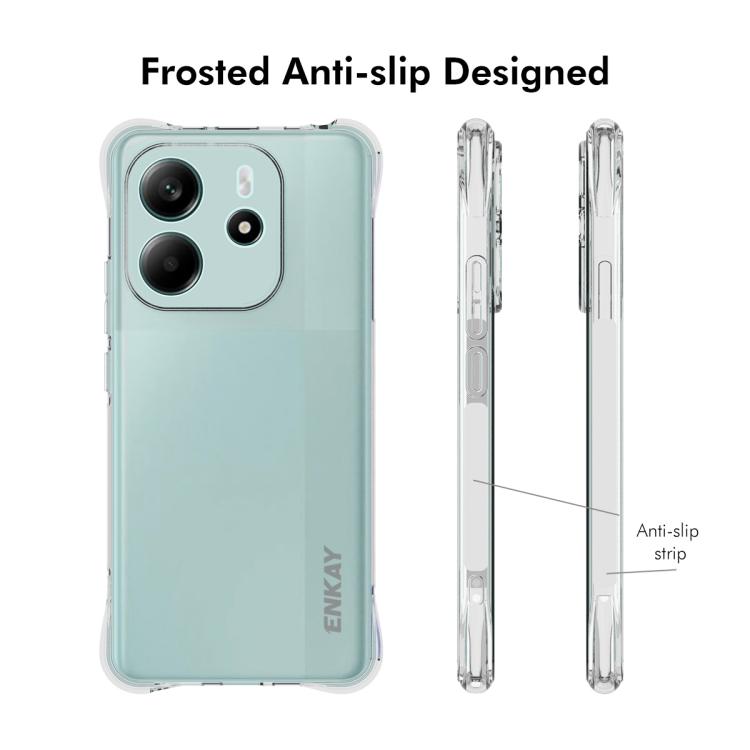 ENKAY Hat-Prince Custodia per telefono antiurto in TPU trasparente, For Redmi Note 14 4G 164.84mm, For Xiaomi 15 Ultra, For Xiaomi Poco X7 Pro 5G, For Xiaomi Poco M7 Pro 5G, For Redmi Note 14 Pro 4G, For Redmi Note 14 4G 163.25mm, For Xiaomi 15 Pro    ...