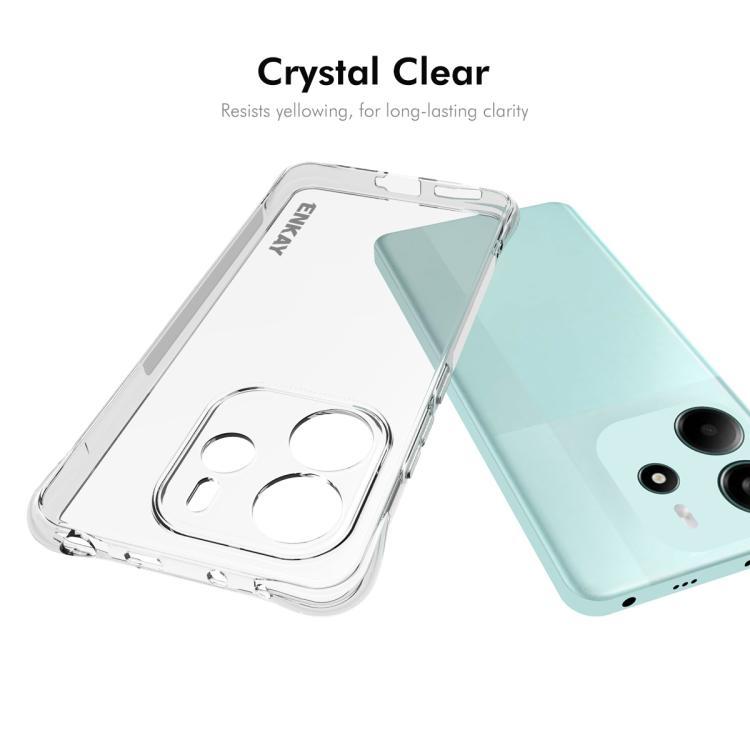 ENKAY Hat-Prince Custodia per telefono antiurto in TPU trasparente, For Redmi Note 14 4G 164.84mm, For Xiaomi 15 Ultra, For Xiaomi Poco X7 Pro 5G, For Xiaomi Poco M7 Pro 5G, For Redmi Note 14 Pro 4G, For Redmi Note 14 4G 163.25mm, For Xiaomi 15 Pro    ...