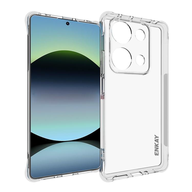 ENKAY Hat-Prince Custodia per telefono antiurto in TPU trasparente, For Redmi A5 4G 171.7mm, For Redmi Note 14S 4G, For Redmi Note14 4G 164.84mm, For Xiaomi 15 Ultra, For Xiaomi Poco X7 Pro 5G, For Xiaomi Poco M7 Pro 5G, For Redmi Note 14 Pro 4G�������...