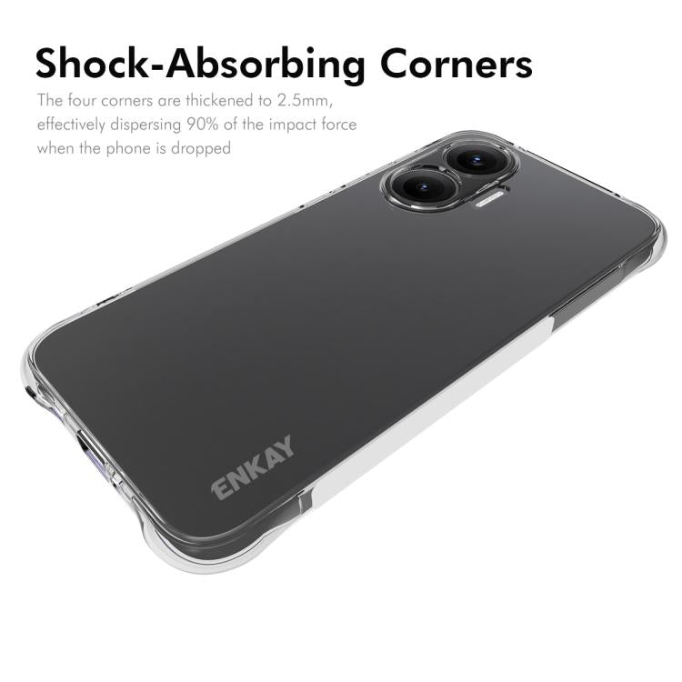 ENKAY Hat-Prince Custodia per telefono antiurto in TPU trasparente, For Xiaomi Poco F7 5G, For Redmi 13X 4G, For Redmi A5 4G 171.7mm, For Redmi Note 14S 4G, For Redmi Note14 4G 164.84mm, For Xiaomi 15 Ultra, For Xiaomi Poco X7 Pro 5G�������������������...