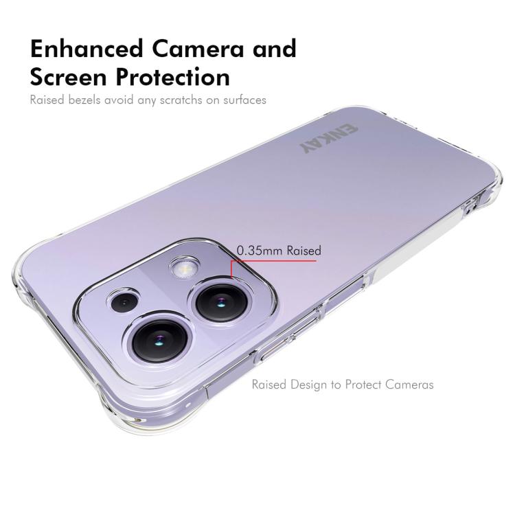 ENKAY Hat-Prince Custodia per telefono antiurto in TPU trasparente, For Redmi 15C 5G / 4G EU 173mm, For Xiaomi Poco M7 Plus 5G / M7 4G 169mm, Redmi 15 5G Global / 15 4G SEA 169.5mm, For Redmi 15 5G / 4G EU 171mm, For Redmi 15C 5G / 4G Global 171mm