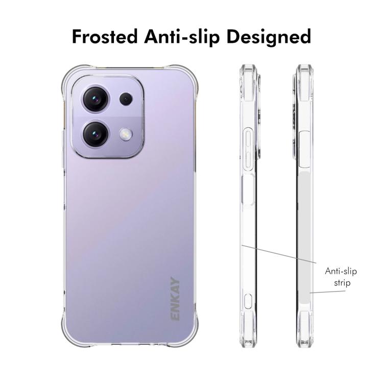 ENKAY Hat-Prince Custodia per telefono antiurto in TPU trasparente, For Redmi 15C 5G / 4G EU 173mm, For Xiaomi Poco M7 Plus 5G / M7 4G 169mm, Redmi 15 5G Global / 15 4G SEA 169.5mm, For Redmi 15 5G / 4G EU 171mm, For Redmi 15C 5G / 4G Global 171mm