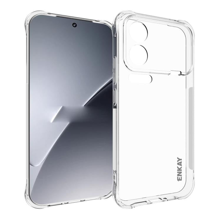 ENKAY Hat-Prince Custodia per telefono antiurto in TPU trasparente, For Xiaomi 17T Pro5G, For Redmi 15a 5G, For Xiaomi 17T, For Xiaomi 17 Ultra, For Redmi Note 15 Pro 4G Global 163.2mm, For Redmi K90, For Redmi K90 Pro Max                              ...